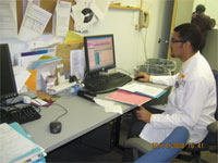 Dr. Pena in clinic
